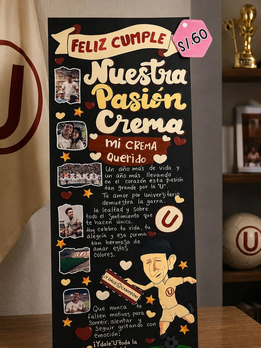 Cartel deportivo · Hincha crema